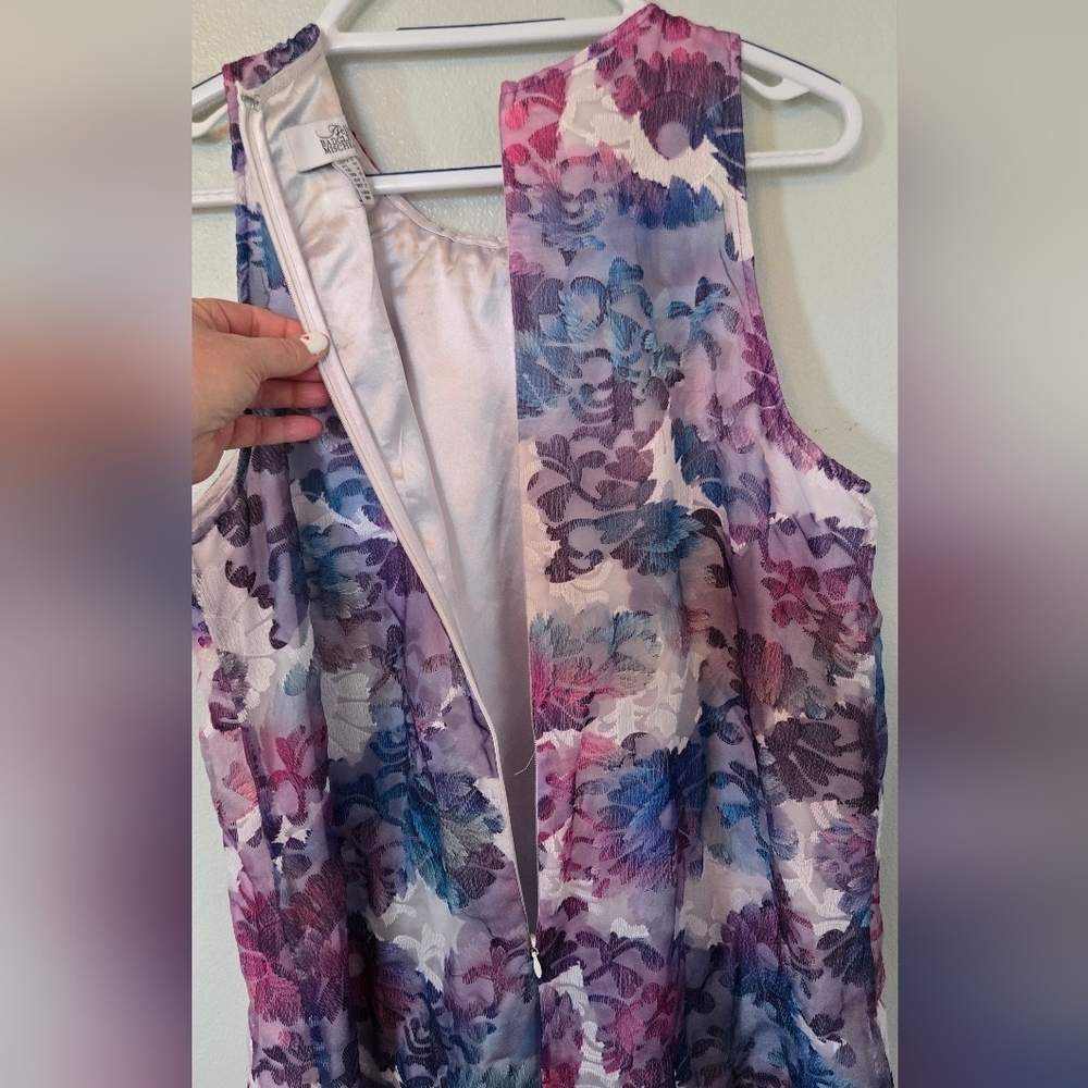 Badgley Mischka Belle | Floral A-Line Sleveless Shift Dress Size 12 - Picture 5 of 11